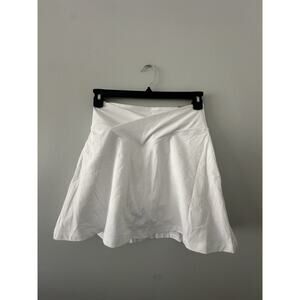 Victoria Secret Pink Women's Active Cotton High Waist V Crossover Skirt White M